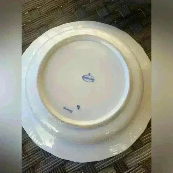 5 pc Antique Meissen great condition!! RARE! Flow blue Porcelain China 1800’s - Picture 9 of 12